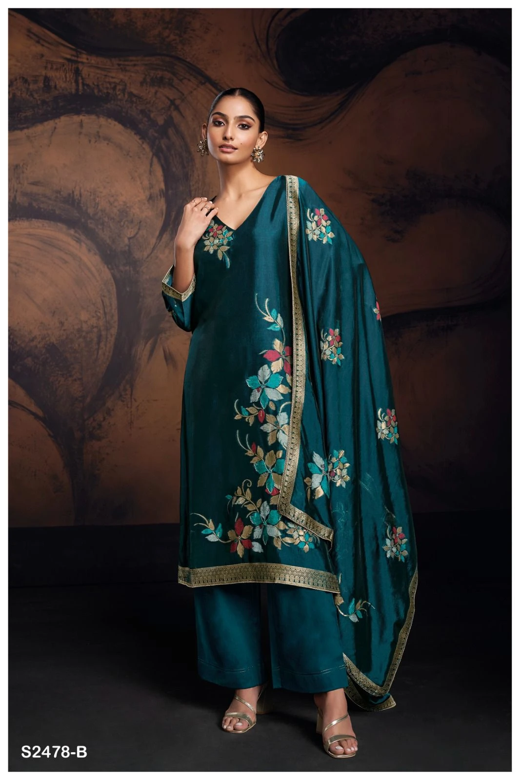 Ganga Evania 2478 Premium Viscose Woven Silk Wholesale Fancy Salwar Suit Catalog — Wholesale Salwar Suits, Ganga wholesale from Surat - Gallery Image 5